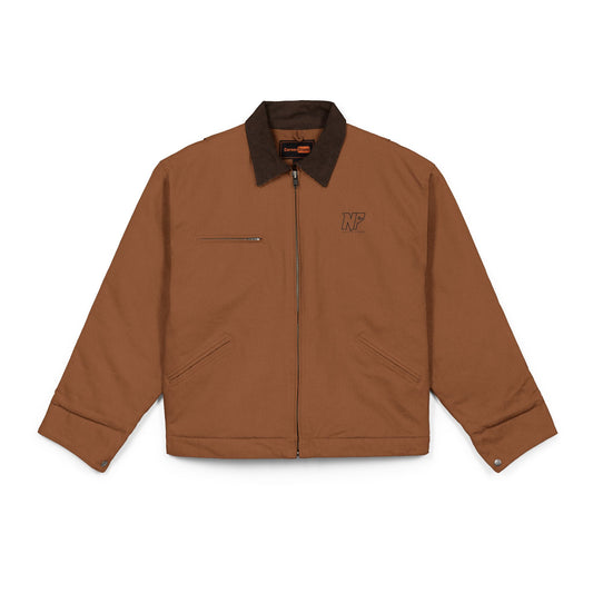 Duck Cloth Work Jacket - Brown Insulated Carpenter Jacket