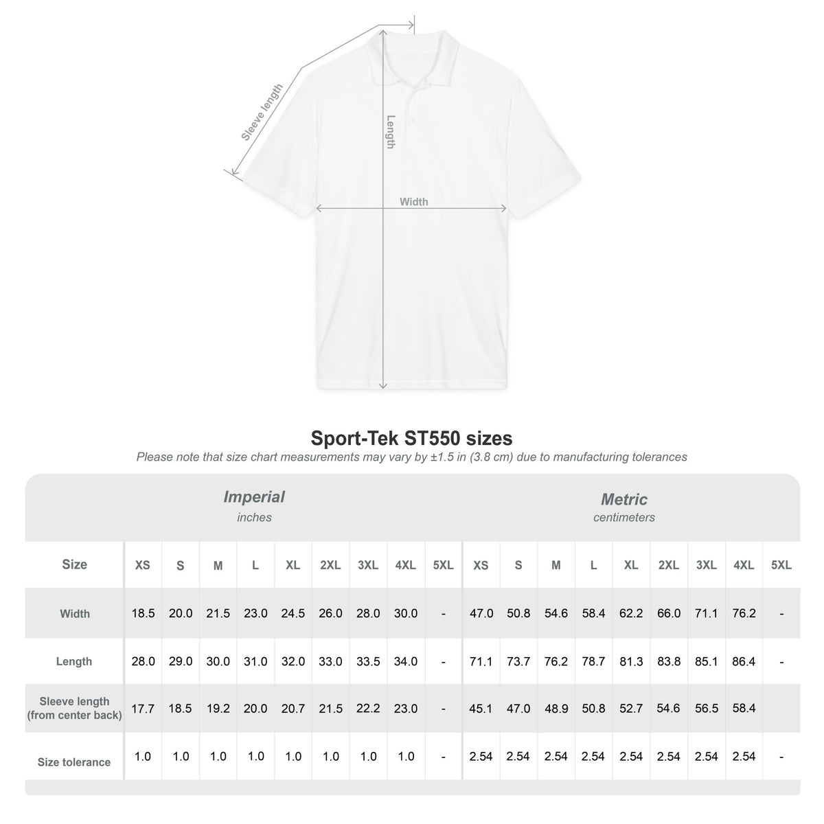 North Form Embroidered Polo Shirt — Performance Sport-Tech Work or Team Polo