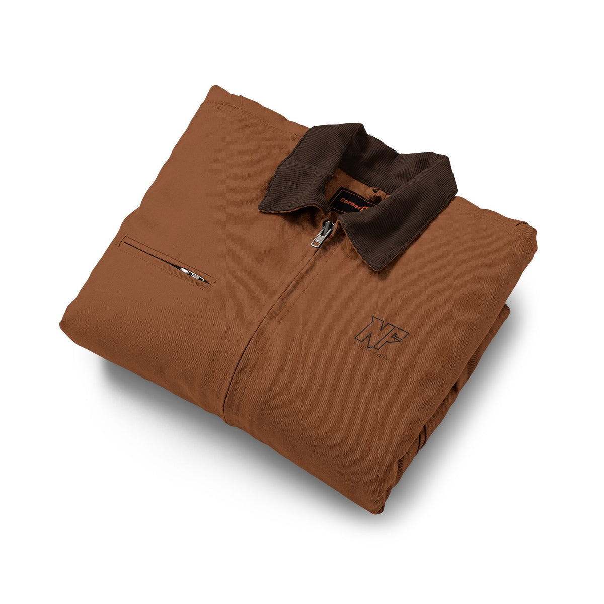Duck Cloth Work Jacket - Brown Insulated Carpenter Jacket