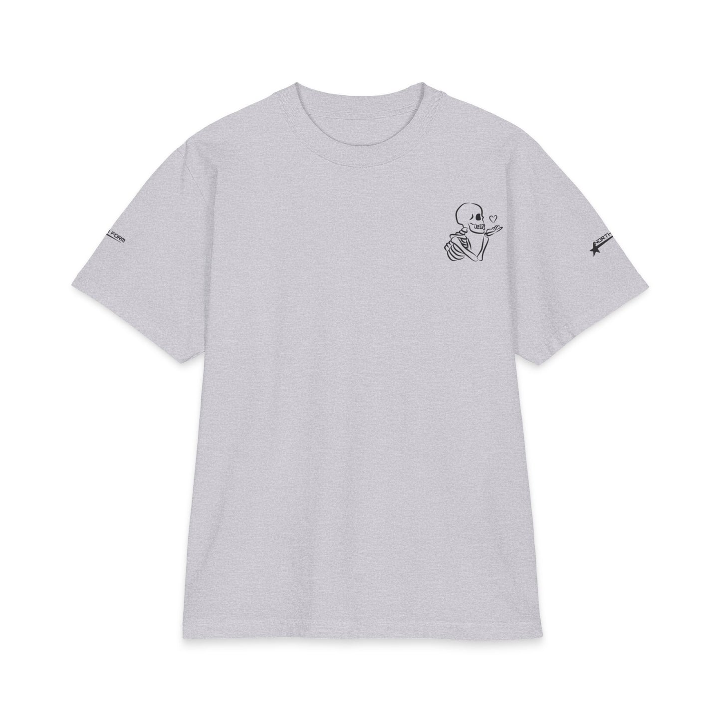 Skull & Roses T-Shirt — Double Skull Floral Graphic Tee