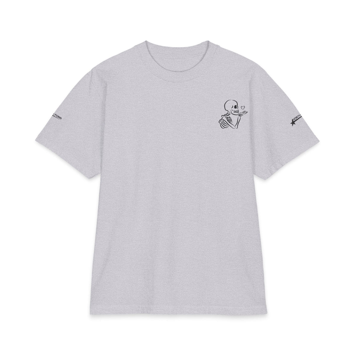 Skull & Roses T-Shirt — Double Skull Floral Graphic Tee