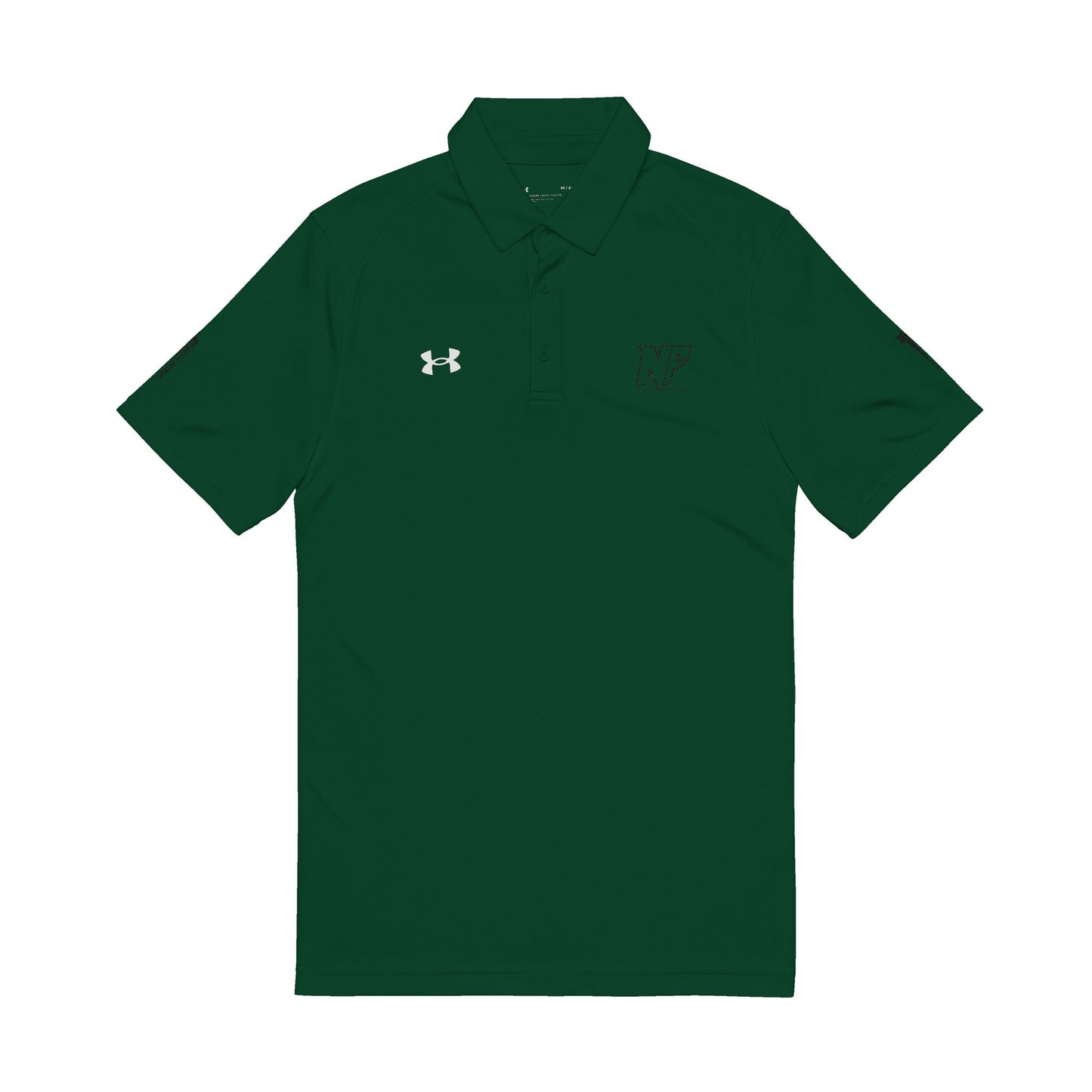 Embroidered White Performance Polo Shirt