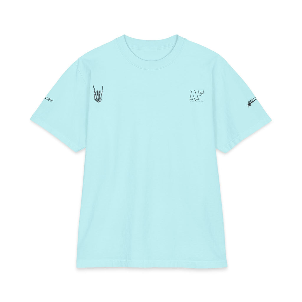 Relaxed Skeleton Graphic T-Shirt — "Chill Vibes" Back Print