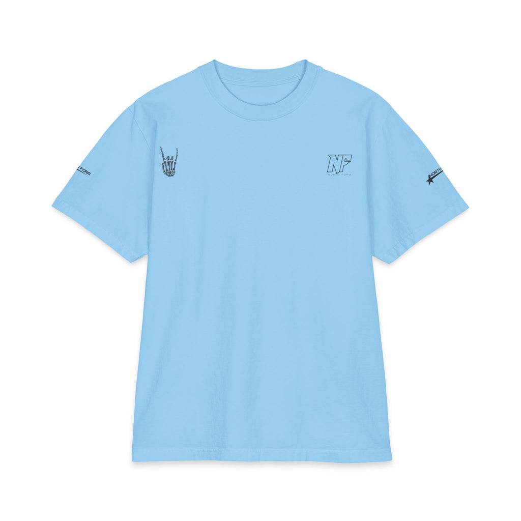 Relaxed Skeleton Graphic T-Shirt — "Chill Vibes" Back Print