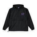 Light Blue Packable Anorak Jacket — ‘North Form’ Chest Graphic, Windbreaker Hoodie