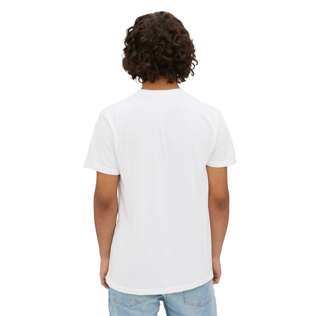 Pocket Tee — Minimalist White Garment-Dyed Pocket T-Shirt