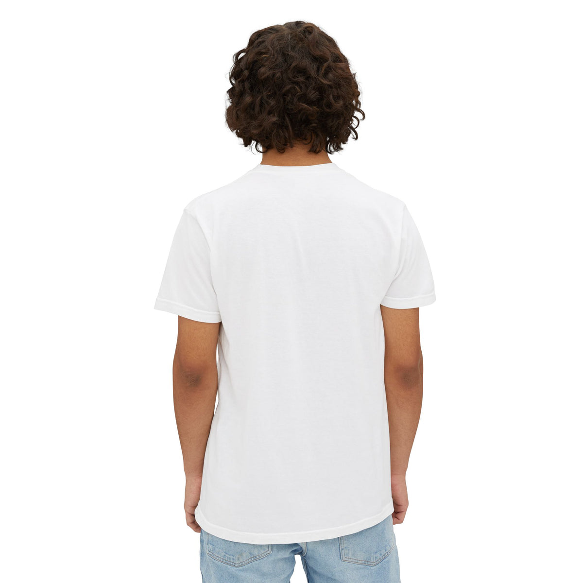 Pocket Tee — Minimalist White Garment-Dyed Pocket T-Shirt