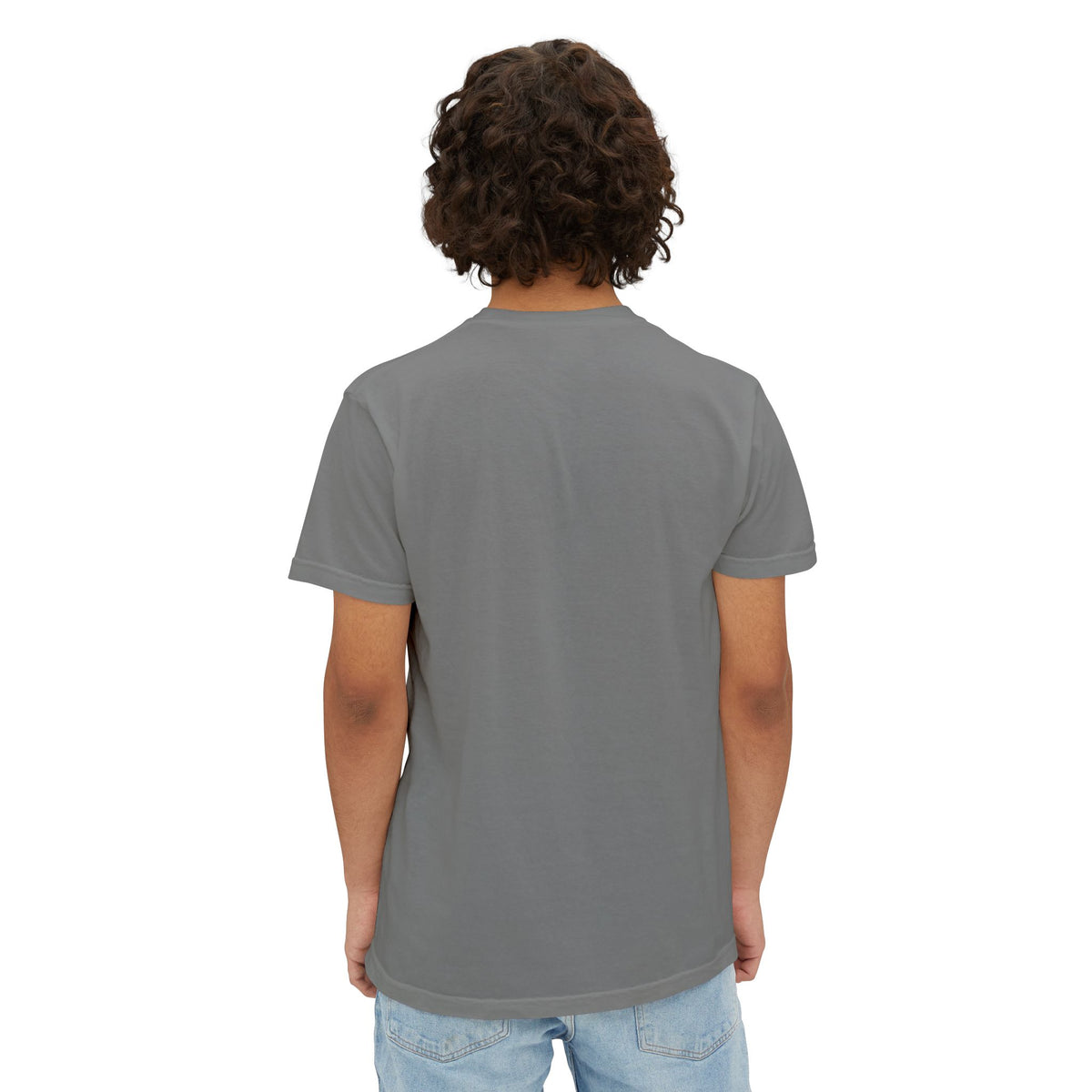Pocket Tee — Minimalist White Garment-Dyed Pocket T-Shirt