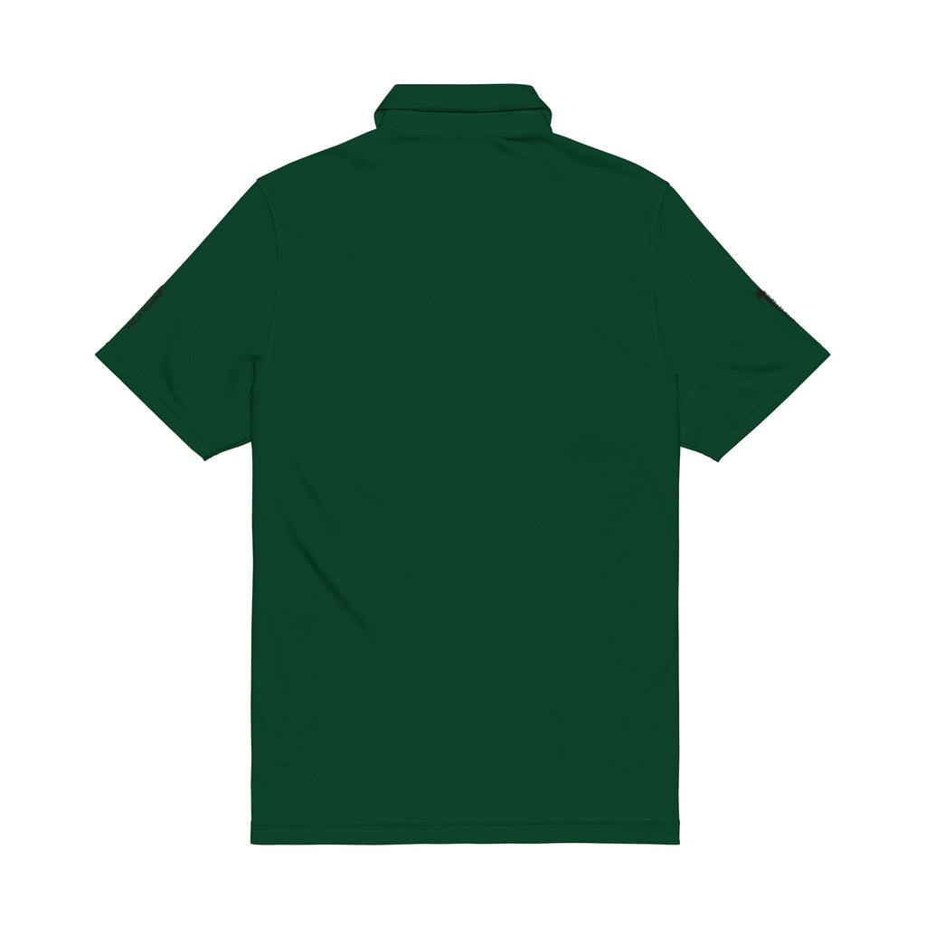 Embroidered White Performance Polo Shirt