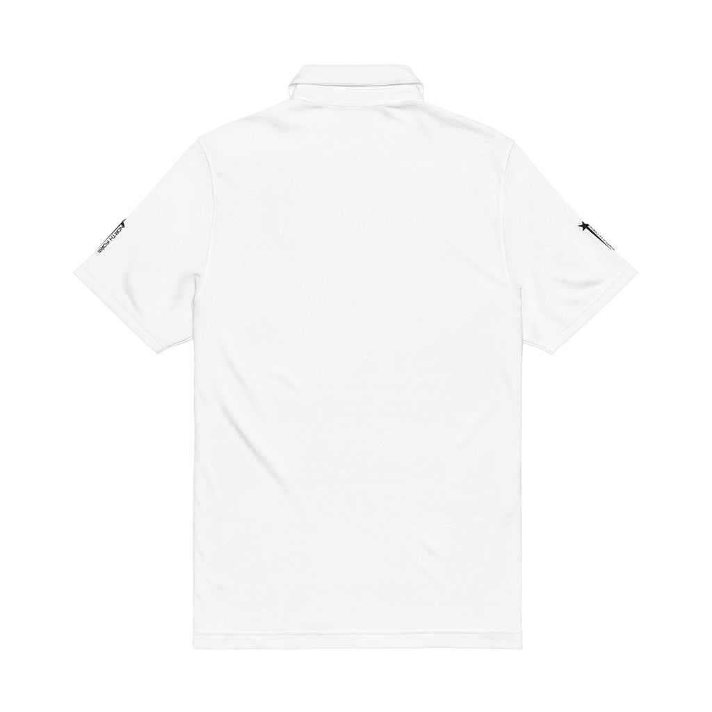 Embroidered White Performance Polo Shirt