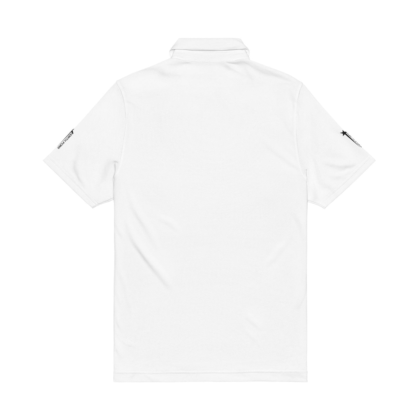 Embroidered White Performance Polo Shirt