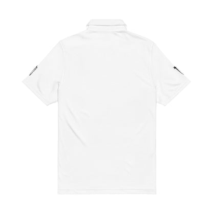 Embroidered White Performance Polo Shirt