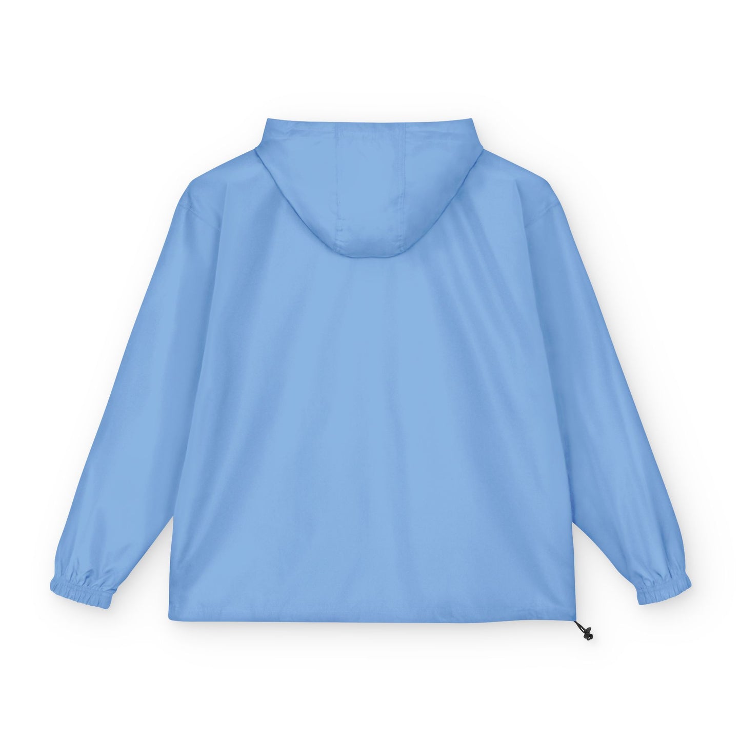 Light Blue Packable Anorak Jacket — ‘North Form’ Chest Graphic, Windbreaker Hoodie