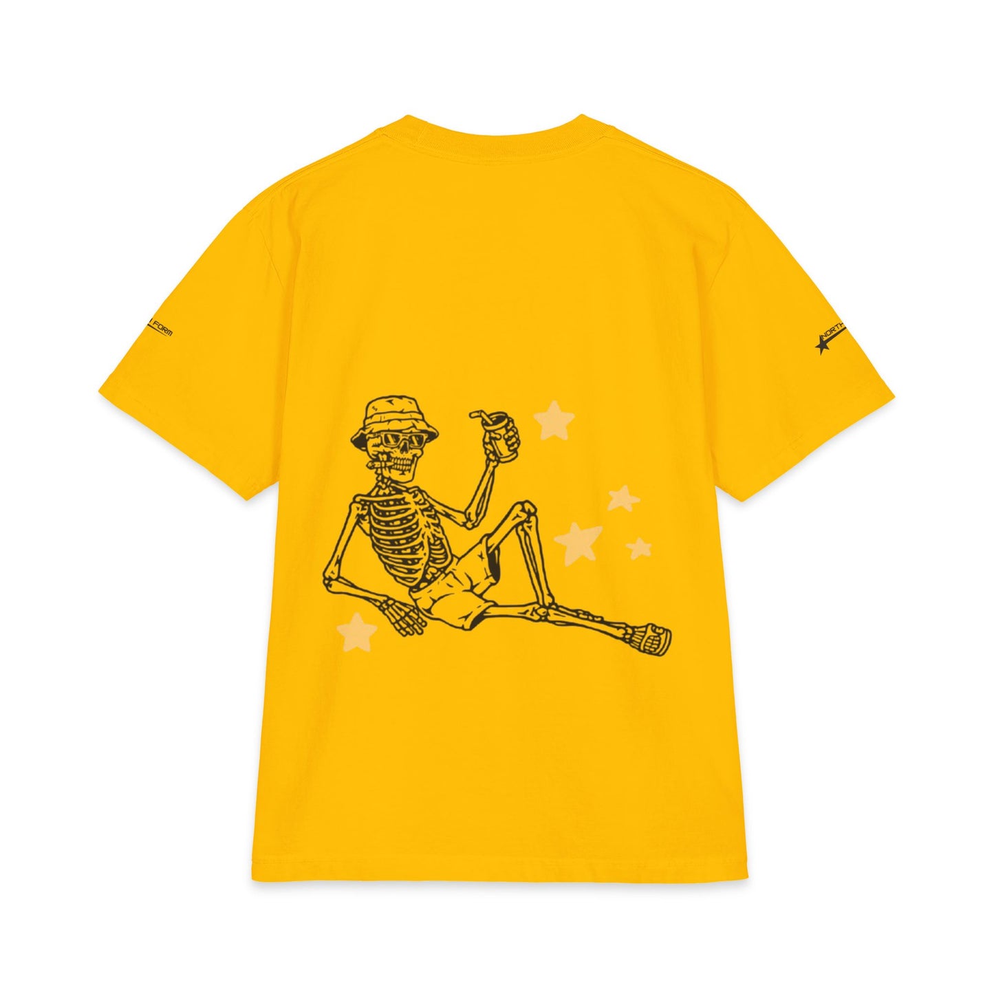Relaxed Skeleton Graphic T-Shirt — "Chill Vibes" Back Print