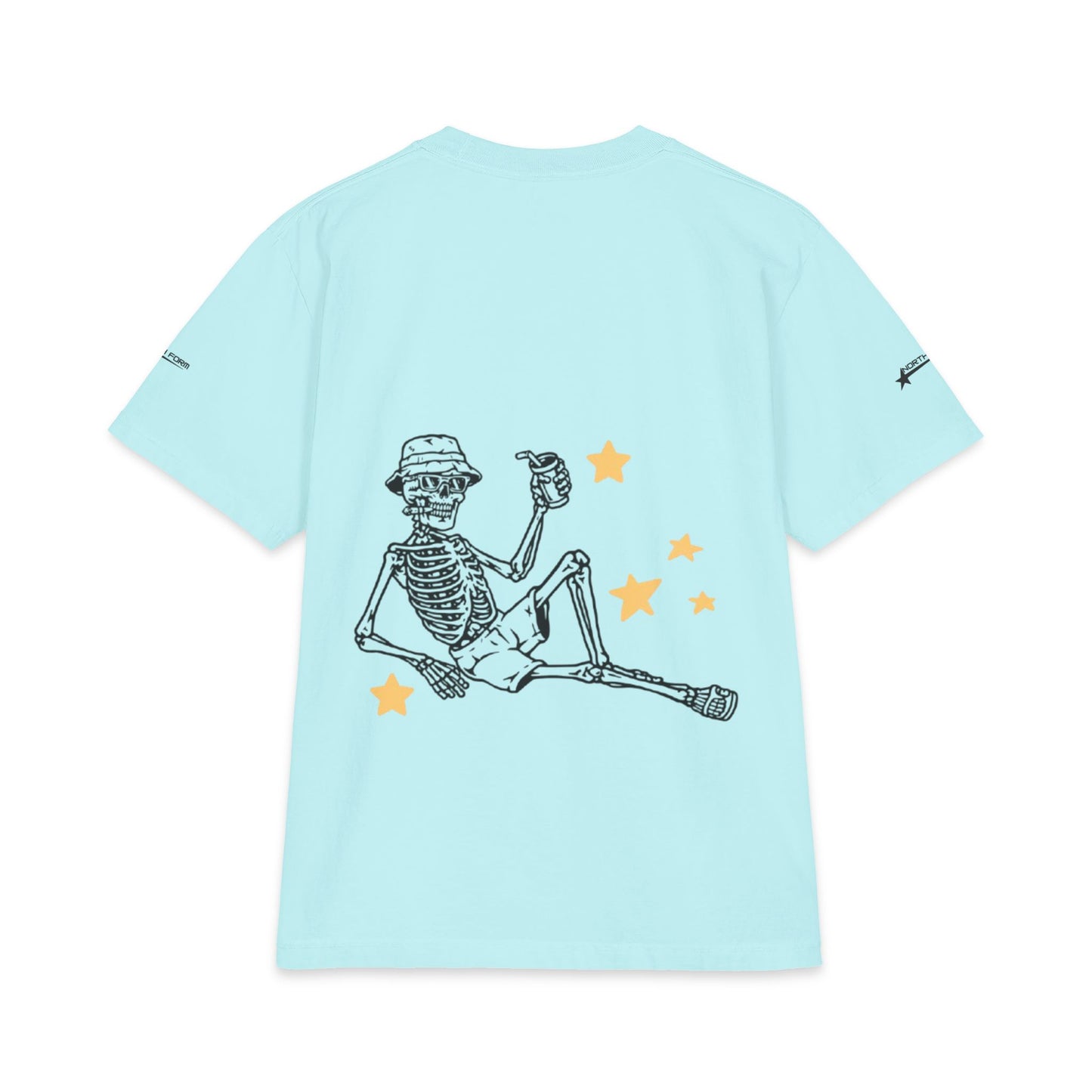 Relaxed Skeleton Graphic T-Shirt — "Chill Vibes" Back Print