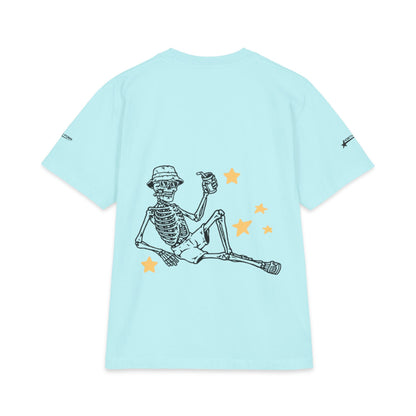 Relaxed Skeleton Graphic T-Shirt — "Chill Vibes" Back Print