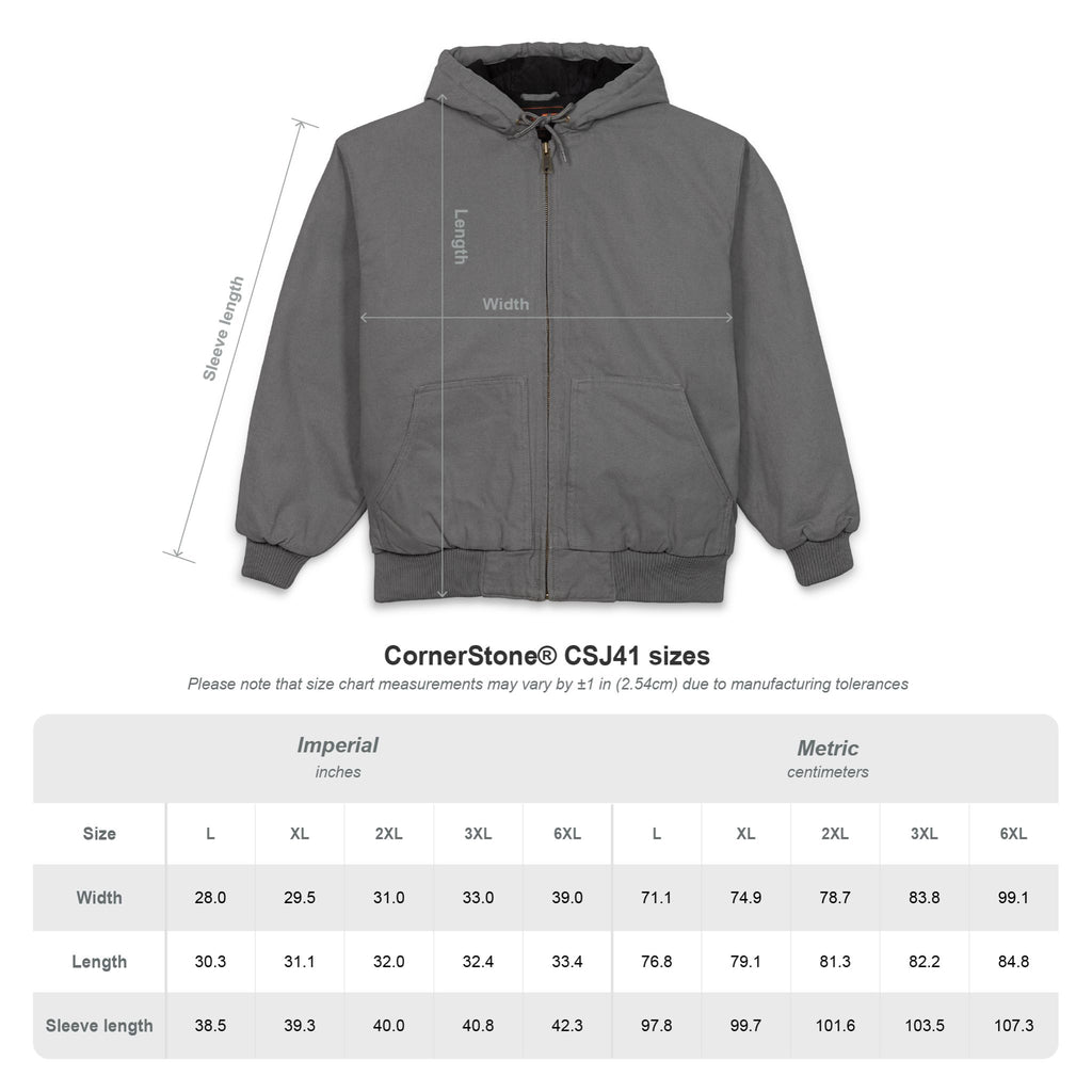 Embroidered Work Hooded Jacket - Durable Duck Cloth Utility Coat