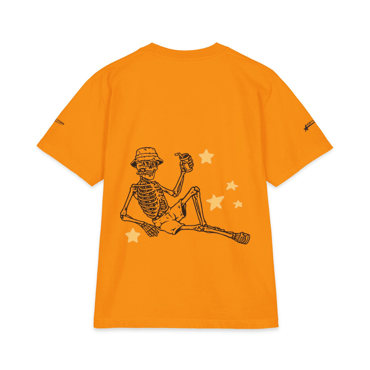 Relaxed Skeleton Graphic T-Shirt — "Chill Vibes" Back Print
