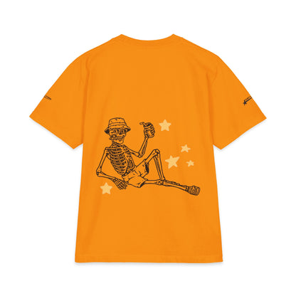 Relaxed Skeleton Graphic T-Shirt — "Chill Vibes" Back Print