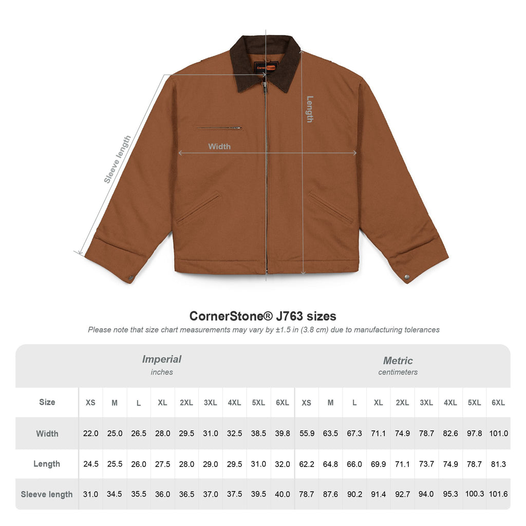 Duck Cloth Work Jacket - Brown Insulated Carpenter Jacket