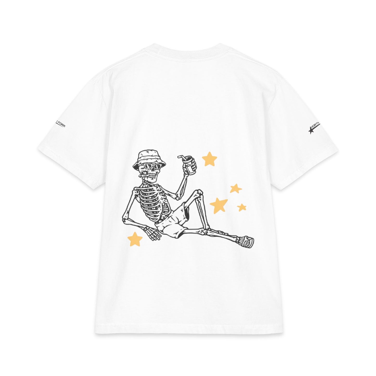 Relaxed Skeleton Graphic T-Shirt — "Chill Vibes" Back Print