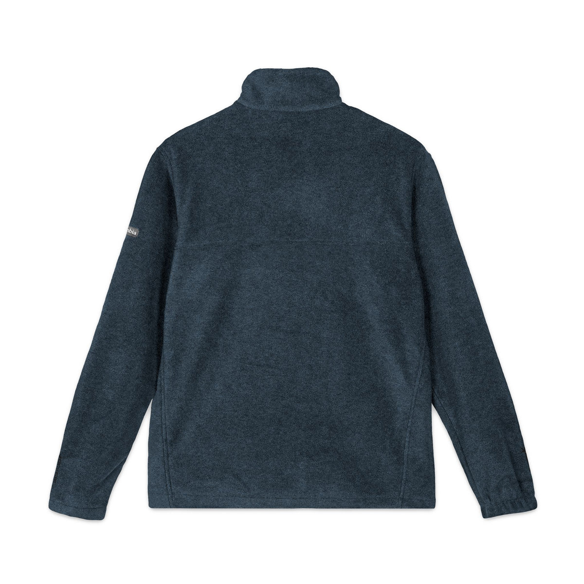 Embroidered Columbia Fleece Jacket - Charcoal Zip-Up, Cozy Outdoor Layer