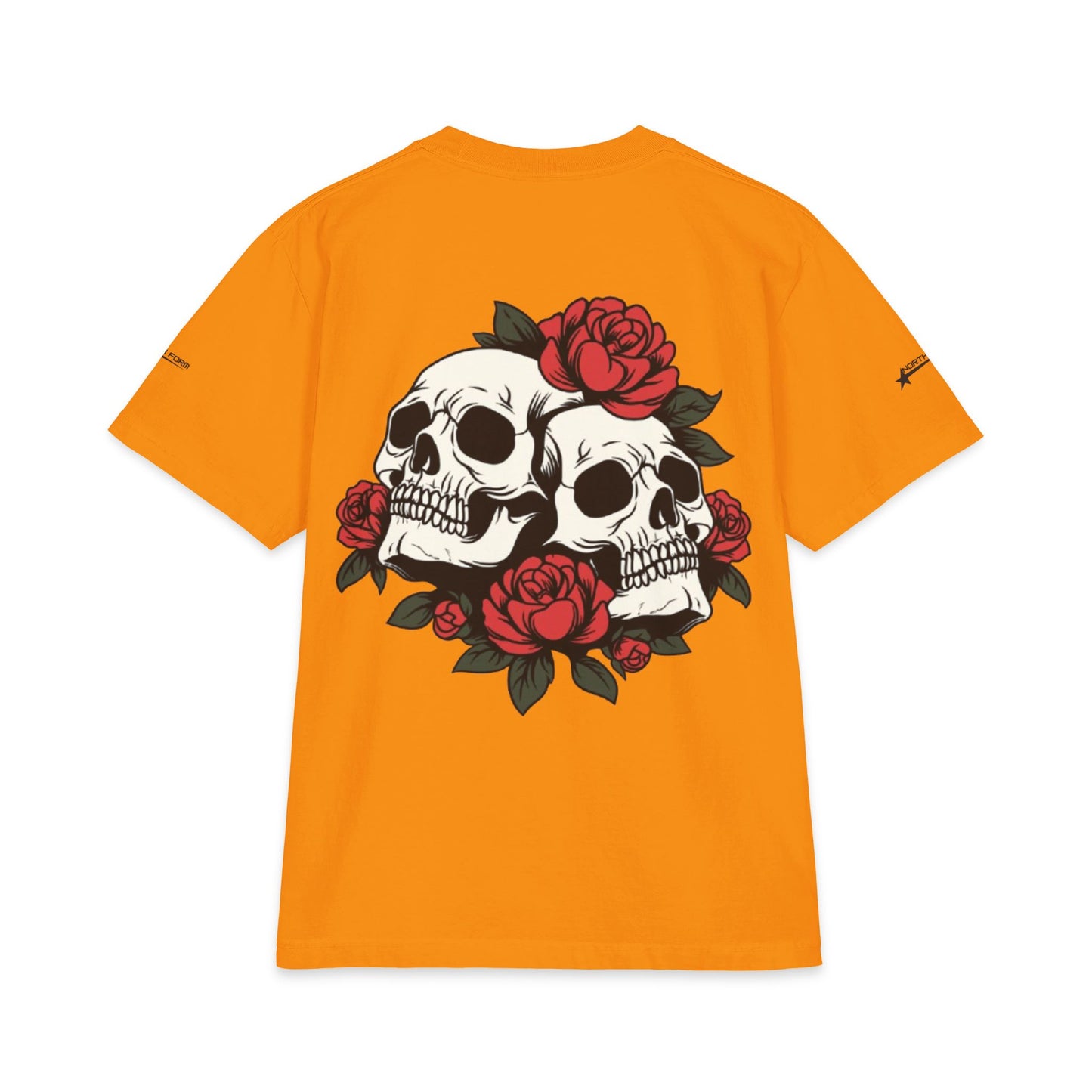 Skull & Roses T-Shirt — Double Skull Floral Graphic Tee