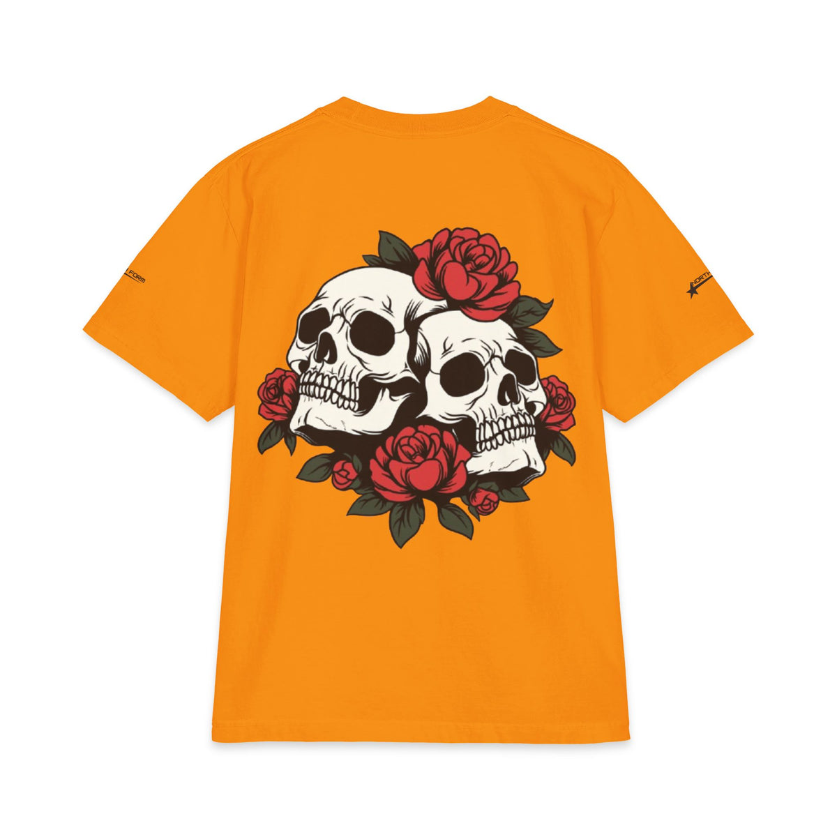 Skull & Roses T-Shirt — Double Skull Floral Graphic Tee