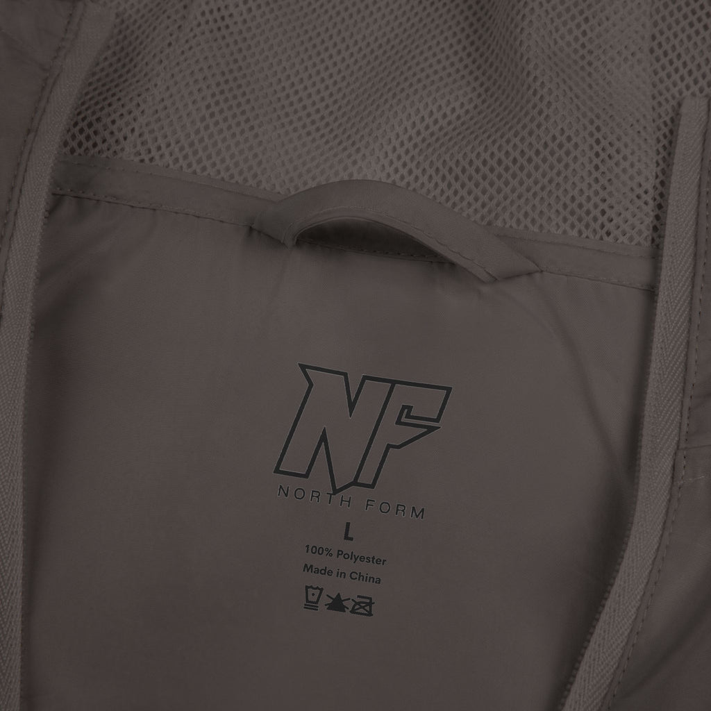 White Camo Windbreaker Jacket — 'W' Logo & Star Sleeve Streetwear