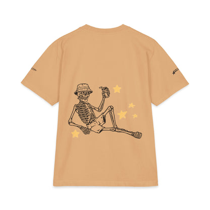 Relaxed Skeleton Graphic T-Shirt — "Chill Vibes" Back Print