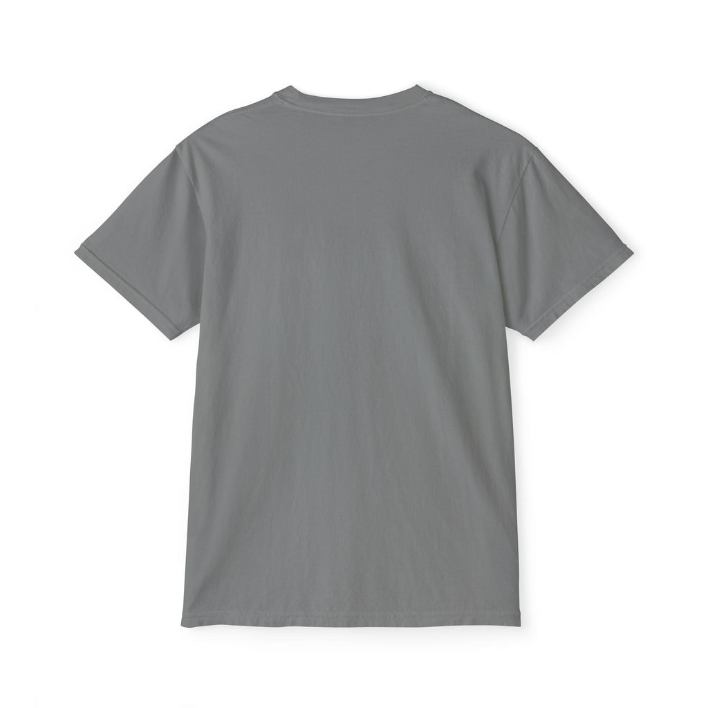 Pocket Tee — Minimalist White Garment-Dyed Pocket T-Shirt