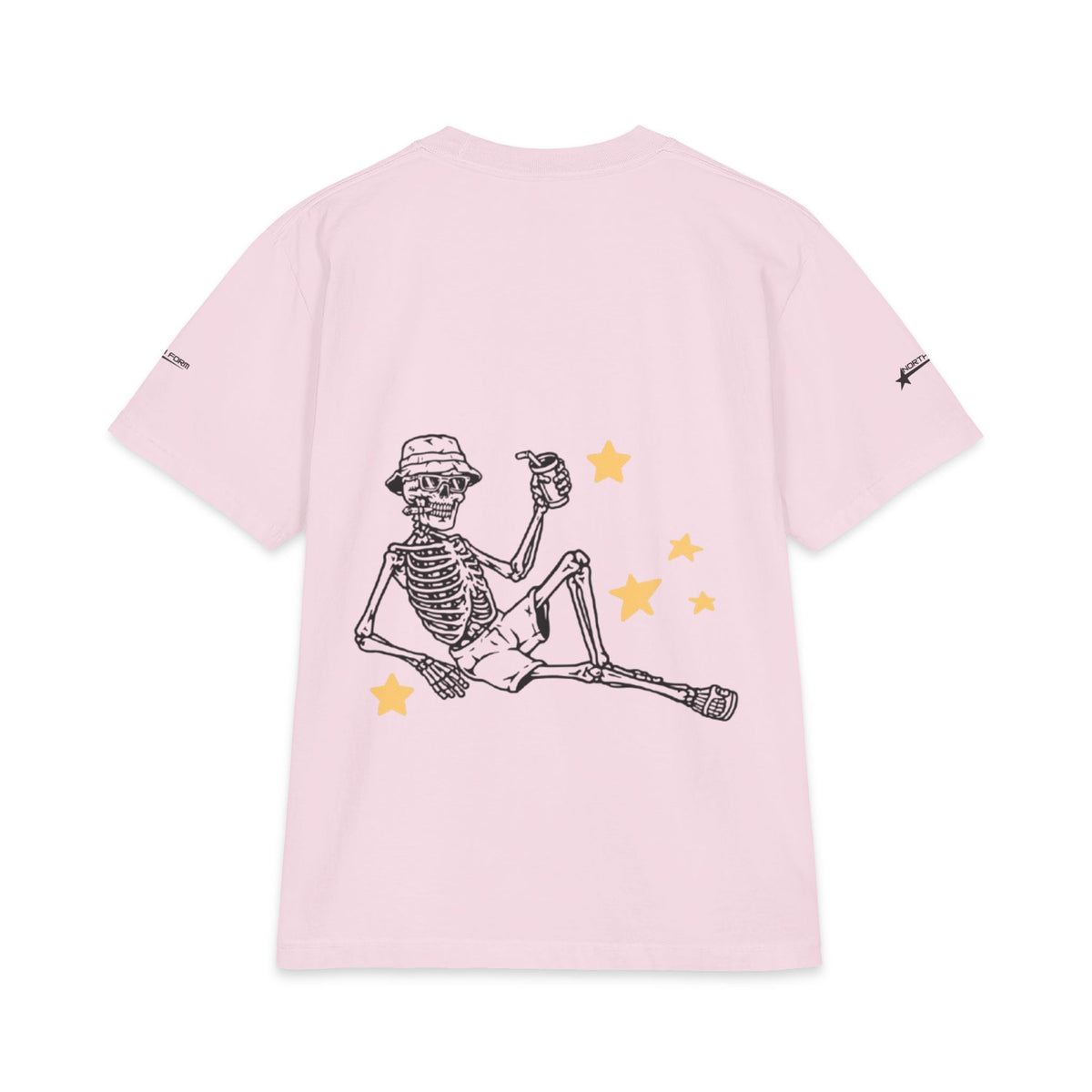 Relaxed Skeleton Graphic T-Shirt — "Chill Vibes" Back Print