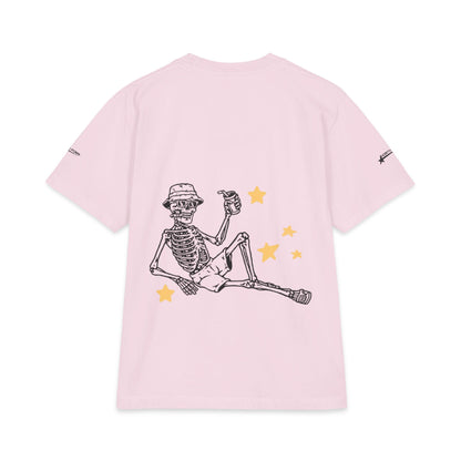 Relaxed Skeleton Graphic T-Shirt — "Chill Vibes" Back Print