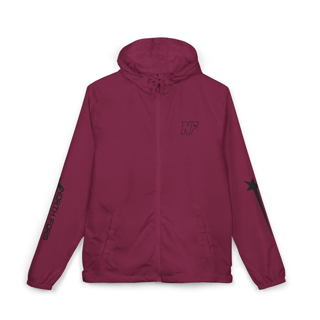 White Camo Windbreaker Jacket — 'W' Logo & Star Sleeve Streetwear