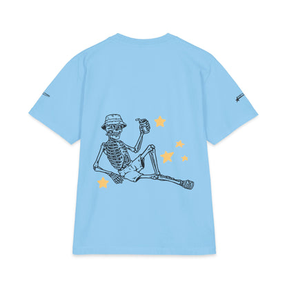 Relaxed Skeleton Graphic T-Shirt — "Chill Vibes" Back Print