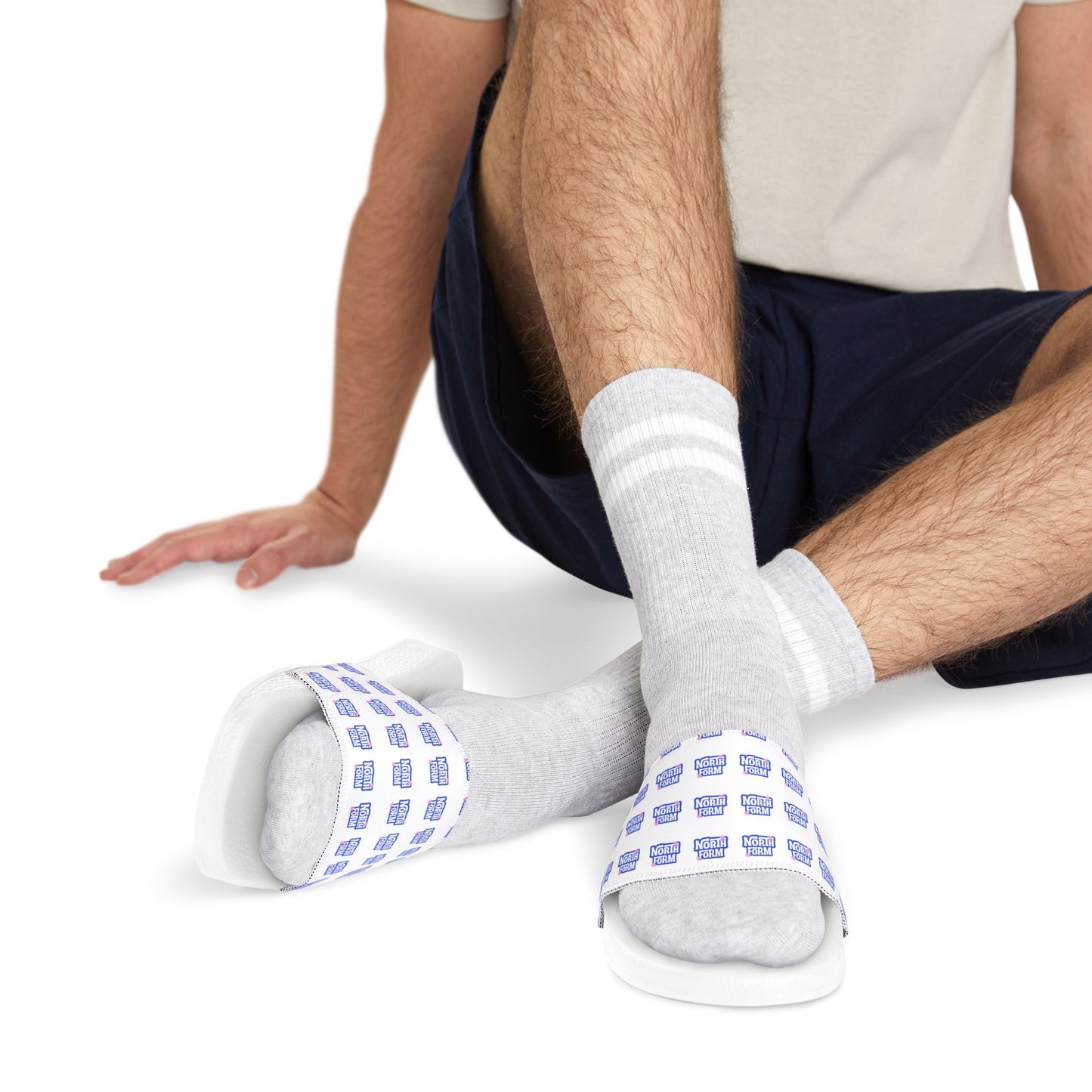 Men's Removable-Strap Slide Sandals — Custom Pattern Comfort Slides
