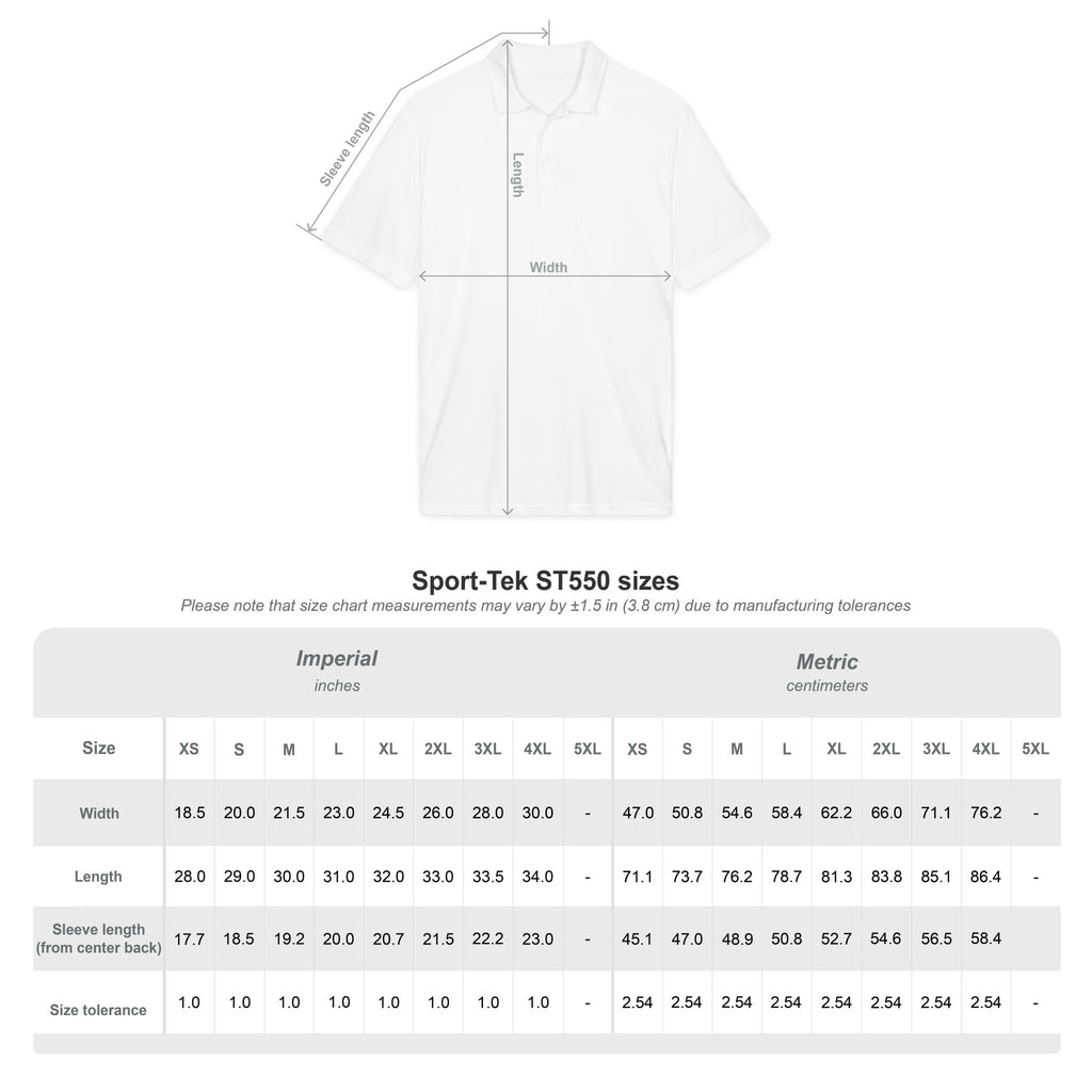 North Form Embroidered Polo Shirt — Performance Sport-Tech Work or Team Polo
