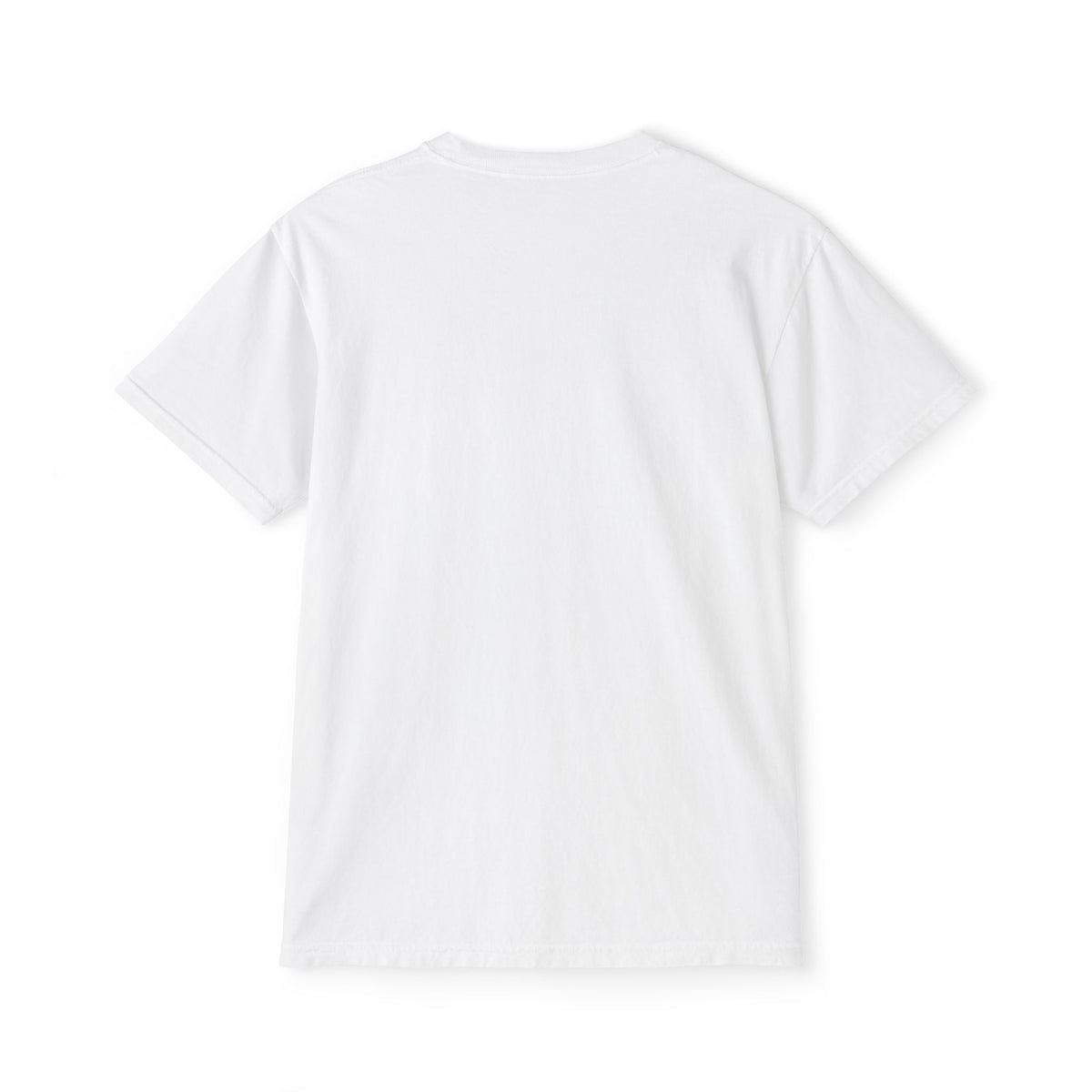 Pocket Tee — Minimalist White Garment-Dyed Pocket T-Shirt
