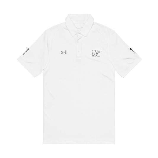Embroidered White Performance Polo Shirt