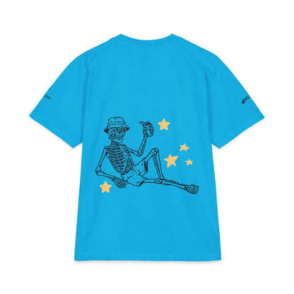 Relaxed Skeleton Graphic T-Shirt — "Chill Vibes" Back Print