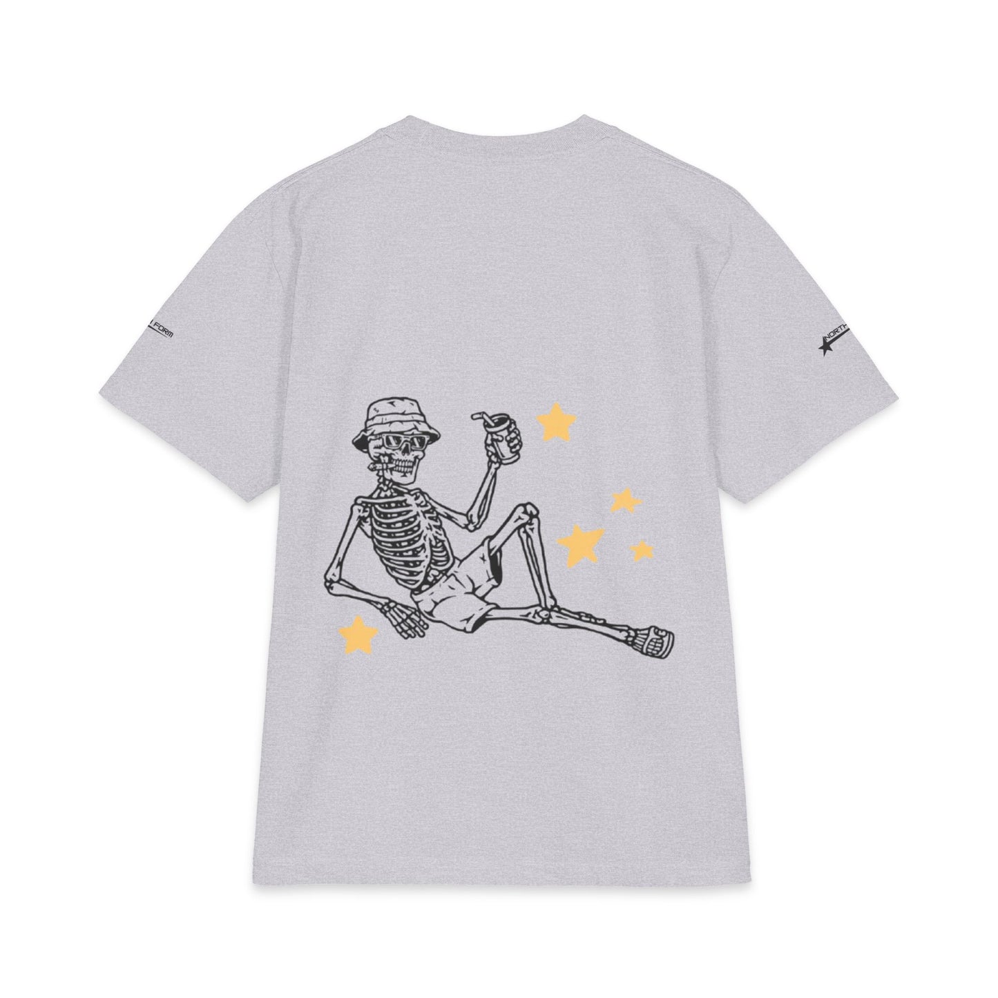 Relaxed Skeleton Graphic T-Shirt — "Chill Vibes" Back Print